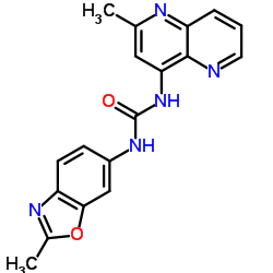 1-(2-Methyl-1,3-benzoxazol-6-yl)-3-(2-methyl-1,5-naphthyridin-4-yl)urea结构式