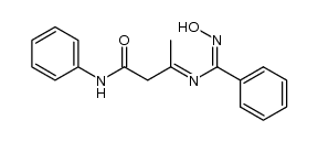 N-(1-phenylcarbamoyl-2-propylidene)benzamide oxime结构式