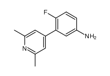 3-(2,6-dimethyl-4-pyridinyl)-4-fluorobenzeneamine结构式