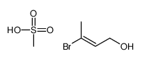 3-bromobut-2-en-1-ol,methanesulfonic acid Structure