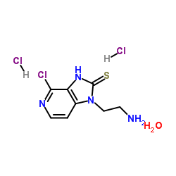 1-(2-aminoethyl)-4-chloro-3H-imidazo[4,5-c]pyridine-2-thione,hydrate,dihydrochloride结构式