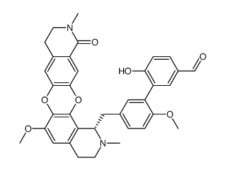 ent-7,6'-epoxy-12'-hydroxy-6,12-dimethoxy-2,2'-dimethyl-1'-oxo-1',15'-seco-rodiasan-15'-al Structure