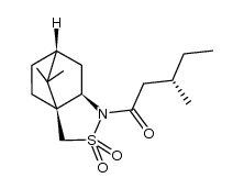 (S)-1-((3aS,6R,7aR)-8,8-dimethyl-2,2-dioxidohexahydro-1H-3a,6-methanobenzo[c]isothiazol-1-yl)-3-methylpentan-1-one结构式