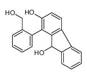 1-[2-(hydroxymethyl)phenyl]-9H-fluorene-2,9-diol结构式