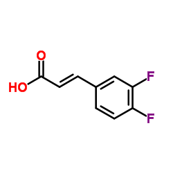 trans-3,4-Difluorocinnamic acid structure