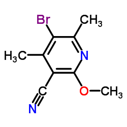 5-Bromo-2-methoxy-4,6-dimethyl-3-pyridinecarbonitrile structure