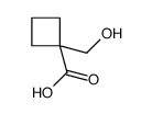 1-(hydroxymethyl)cyclobutanecarboxylic acid structure