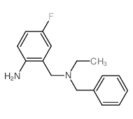 2-{[Benzyl(ethyl)amino]methyl}-4-fluoroaniline结构式