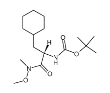 (S)-α-[[(1,1-dimethylethoxy)carbonyl]amino]-N-methoxy-N-methylcyclohexanepropanamide结构式