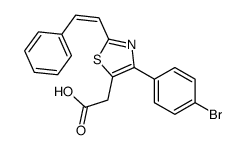 2-[4-(4-bromophenyl)-2-[(E)-2-phenylethenyl]-1,3-thiazol-5-yl]acetic acid结构式