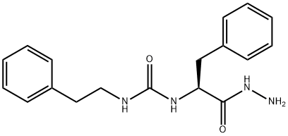 1-[(2S)-1-hydrazinyl-1-oxo-3-phenylpropan-2-yl]-3-(2-phenylethyl)urea结构式