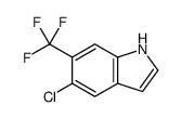 5-氯-6-三氟甲基-1H-吲哚结构式