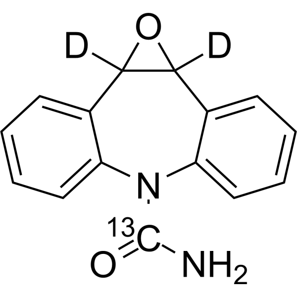 Carbamazepine 10,11-epoxide-13C,d2 Structure