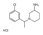 1-[1-(3-Chloro-phenyl)-ethyl]-piperidin-3-ylamine hydrochloride Structure