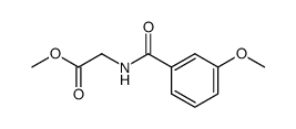 m-Methoxybenzoylglycinmethylester结构式