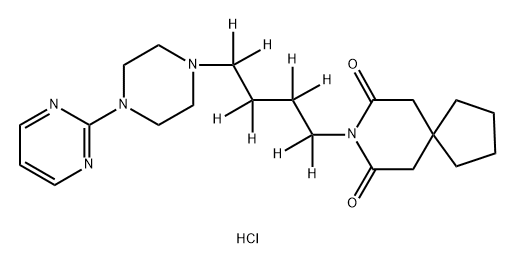 Buspirone-d8 HCl (butyl-d8)结构式