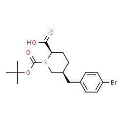 (2R,5S)-1-BOC-5-(4-BROMO-BENZYL)-PIPERIDINE-2-CARBOXYLICACID结构式