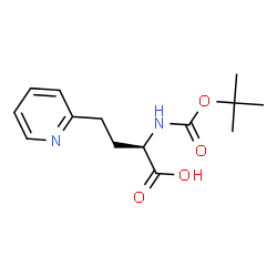 2R-2-(tert-butoxy)carbonyl)amino-4-pyridin-2-ylbutanoic acid结构式