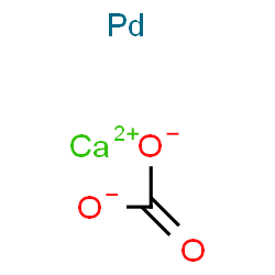 Palladium on calcium carbonate moistened with water, 5% Pd,unreduced Structure