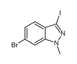 6-bromo-3-iodo-1-methyl-1H-indazole结构式