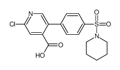 2-chloro-5-(4-piperidin-1-ylsulfonylphenyl)pyridine-4-carboxylic acid Structure