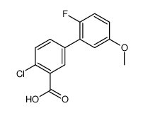 2-chloro-5-(2-fluoro-5-methoxyphenyl)benzoic acid结构式