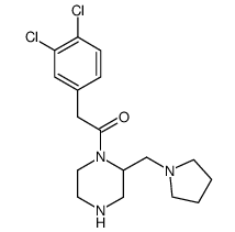 1-[(3,4-dichlorophenyl)acetyl]-2-(R)-[(1-pyrrolidinyl)methyl] piperazine结构式