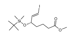 methyl (S,E)-5-((tert-butyldimethylsilyl)oxy)-7-iodohept-6-enoate Structure