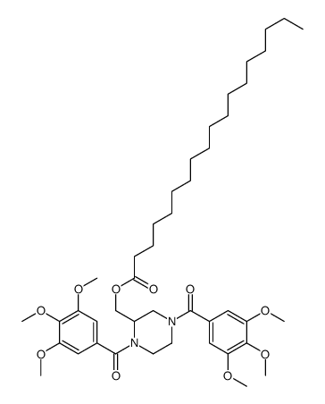 [1,4-bis(3,4,5-trimethoxybenzoyl)piperazin-2-yl]methyl octadecanoate结构式