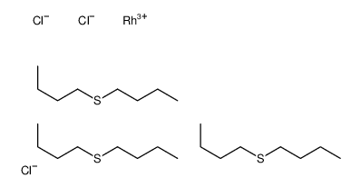 1-butylsulfanylbutane,rhodium(3+),trichloride Structure