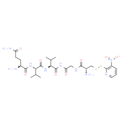 glutaminyl-valyl-valyl-S-(3-nitro-2-pyridinesulfenyl)cysteinyl-glycinamide Structure