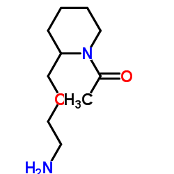 1-{2-[(2-Aminoethoxy)methyl]-1-piperidinyl}ethanone Structure