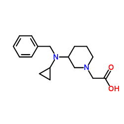 {3-[Benzyl(cyclopropyl)amino]-1-piperidinyl}acetic acid结构式