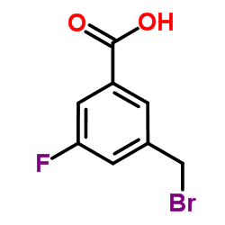 3-(Bromomethyl)-5-fluorobenzoic acid结构式