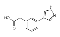 [3-(1H-pyrazol-4-yl)phenyl]acetic acid结构式
