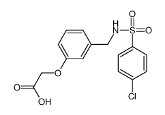 2-[3-[[(4-chlorophenyl)sulfonylamino]methyl]phenoxy]acetic acid Structure