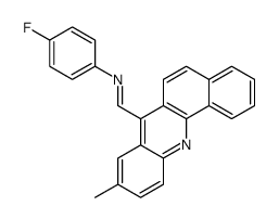 N-(4-fluorophenyl)-1-(9-methylbenzo[c]acridin-7-yl)methanimine Structure