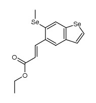 5-ethoxycarbonylvinyl-6-methylselenobenzo[b]selenophene结构式
