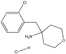 4-[(2-Chlorophenyl)methyl]oxan-4-amine hydrochloride结构式