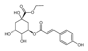 5-O-(E)-p-coumaroylquinic acid ethyl ester Structure