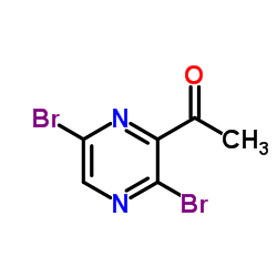 1-(3,6-Dibromo-2-pyrazinyl)ethanone结构式