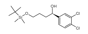 (1R)-(3,4-Dichlorophenyl)-4-[[(1,1-dimethylethyl)dimethylsilyl]oxy]-1-butanol结构式