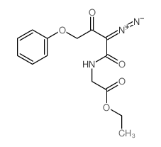 Glycine,N-(2-diazo-1,3-dioxo-4-phenoxybutyl)-, ethyl ester Structure