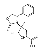 2-methyl-2-((S)-2-oxo-4-phenyloxazolidin-3-yl)pentanedioic acid Structure