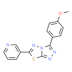 3-(4-methoxyphenyl)-6-(pyridin-3-yl)[1,2,4]triazolo[3,4-b][1,3,4]thiadiazole结构式