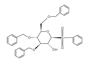 3,4,6-Tri-O-benzyl-β-D-glucopyranosyl phenyl sulfone结构式