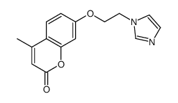 7-(2-imidazol-1-ylethoxy)-4-methylchromen-2-one结构式