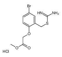 [C-[[5-bromo-2-(2-methoxy-2-oxoethoxy)phenyl]methylsulfanyl]carbonimidoyl]azanium,chloride结构式
