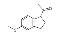 1-(5-(methylthio)indolin-1-yl)ethan-1-one结构式