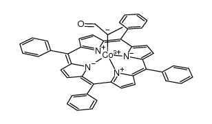 Co(meso-tetraphenylporphyrinate)(CH(Me)CHO)结构式